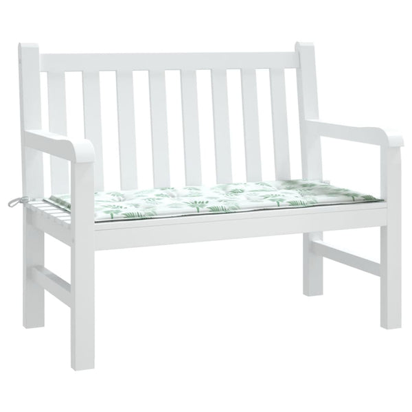 Gartenbank Auflage Blattmuster 100x50 cm