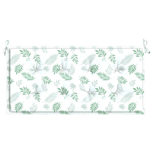 Gartenbank Auflage Blattmuster 100x50 cm
