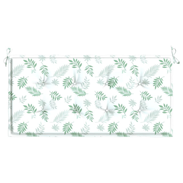 Gartenbank Auflage Blattmuster 100x50 cm