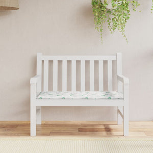 Gartenbank Auflage Blattmuster 100x50 cm