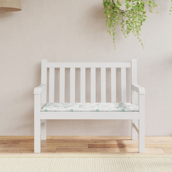 Gartenbank Auflage Blattmuster 100x50 cm