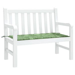 Gartenbankauflage Blattmuster 100x50 cm