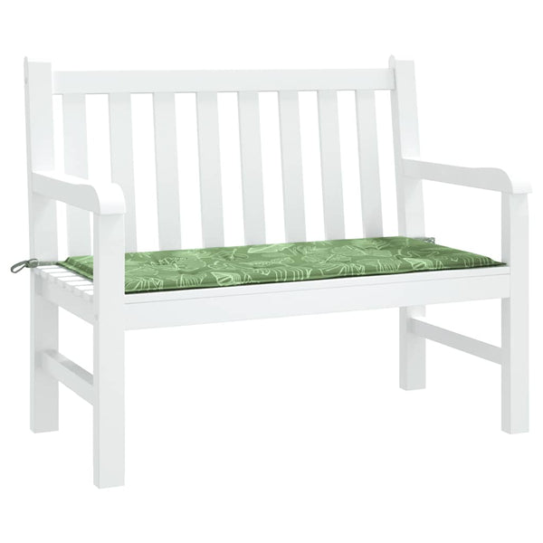 Gartenbankauflage Blattmuster 100x50 cm
