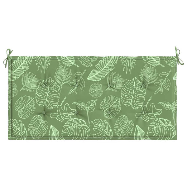 Gartenbankauflage Blattmuster 100x50 cm