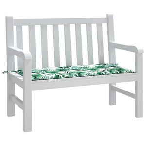 Gartenbankauflage Blattmuster 120x50 cm
