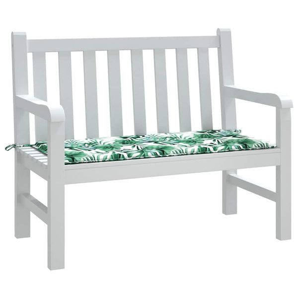 Gartenbankauflage Blattmuster 120x50 cm