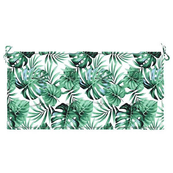 Gartenbankauflage Blattmuster 120x50 cm