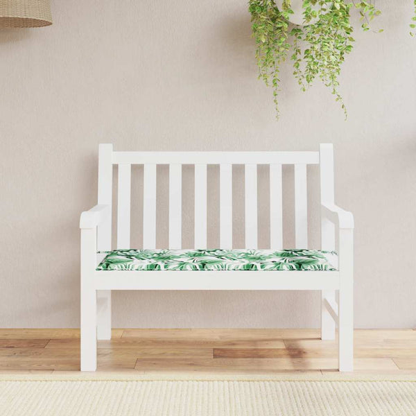 Gartenbankauflage Blattmuster 120x50 cm