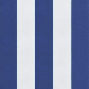 Gestreifte Gartenbank Auflage Blau-Weiß 120x50 cm