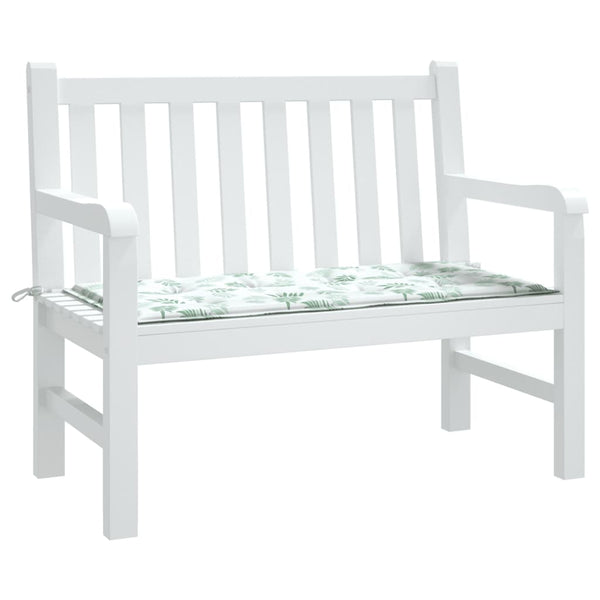Gartenbank Auflage Blattmuster 120 cm