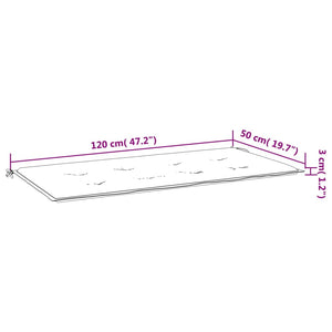 Gartenbank Auflage Blattmuster 120 cm