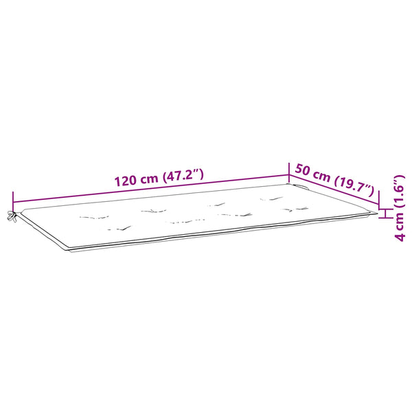 Türkises Bankpolster 120 cm Oxford-Stoff