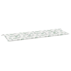Gartenbank Auflage Blattmuster 150 cm