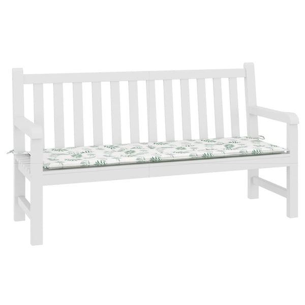 Gartenbank Auflage Blattmuster 150 cm