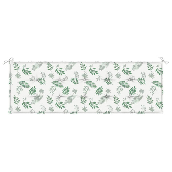 Gartenbank Auflage Blattmuster 150 cm
