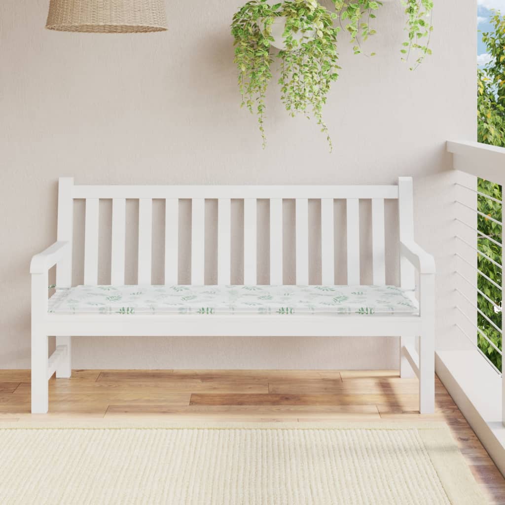 Gartenbank Auflage Blattmuster 150 cm
