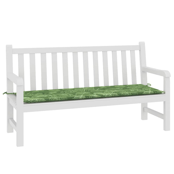Gartenbank Auflage Blattmuster 150 cm