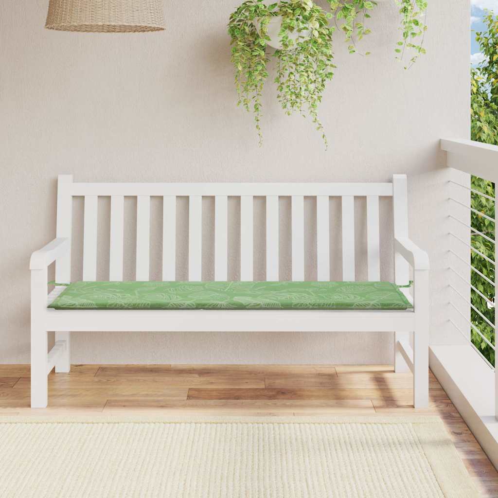 Gartenbank Auflage Blattmuster 150 cm