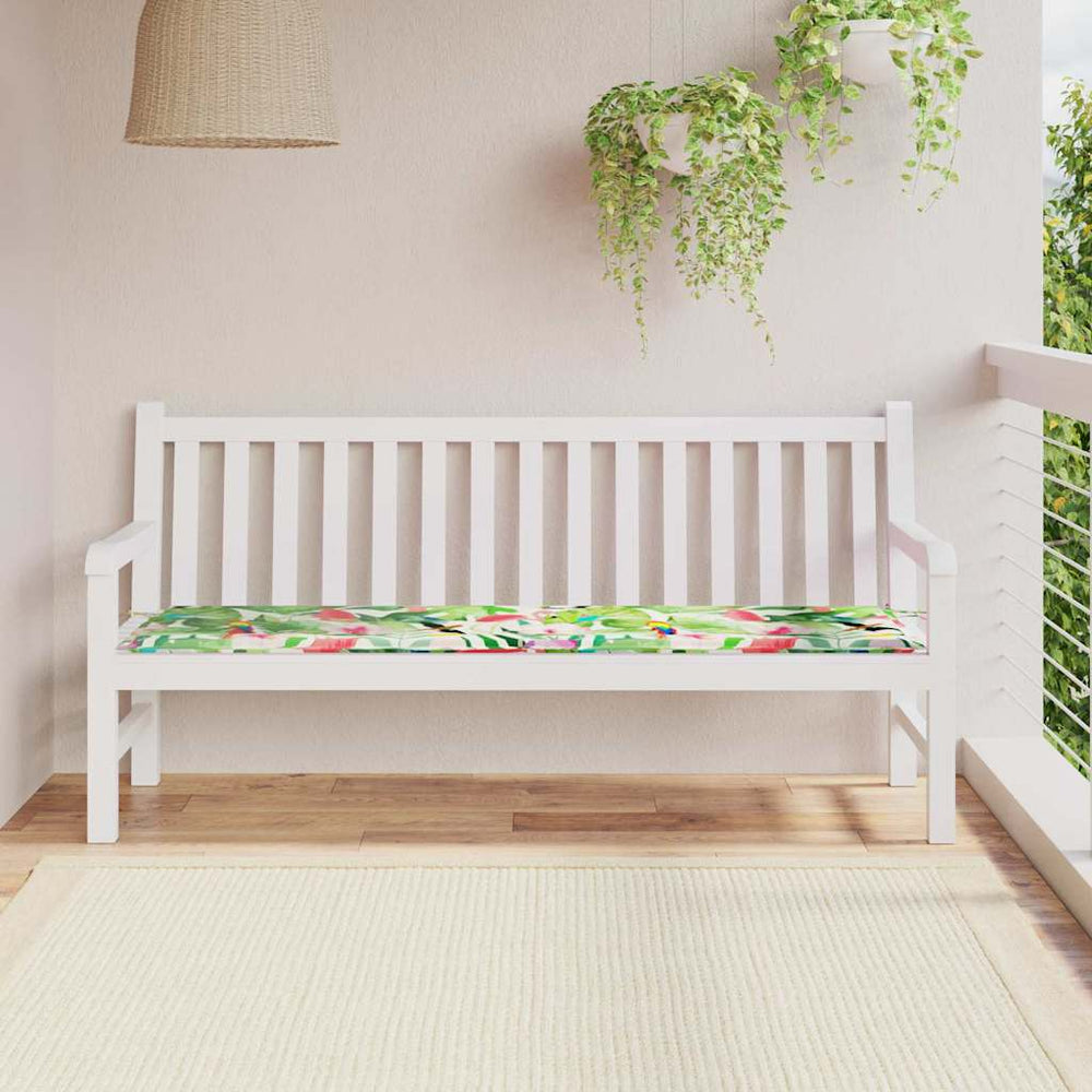 vidaXL Floral Bench Cushion Multicolour 150 x 50 x 3 cm Oxford Fabric