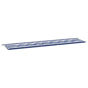 Gestreifte Gartenbankauflage Blau/Weiß 200x50 cm