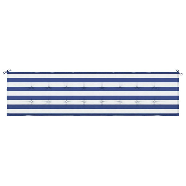 Gestreifte Gartenbankauflage Blau/Weiß 200x50 cm