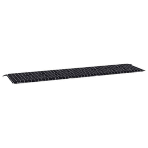 Gartenbank Auflage Schwarz Karomuster 200x50 cm