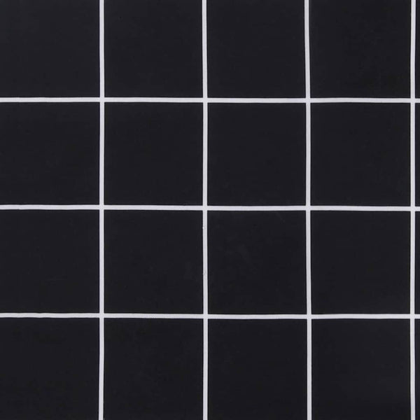 Gartenbank Auflage Schwarz Karomuster 200x50 cm