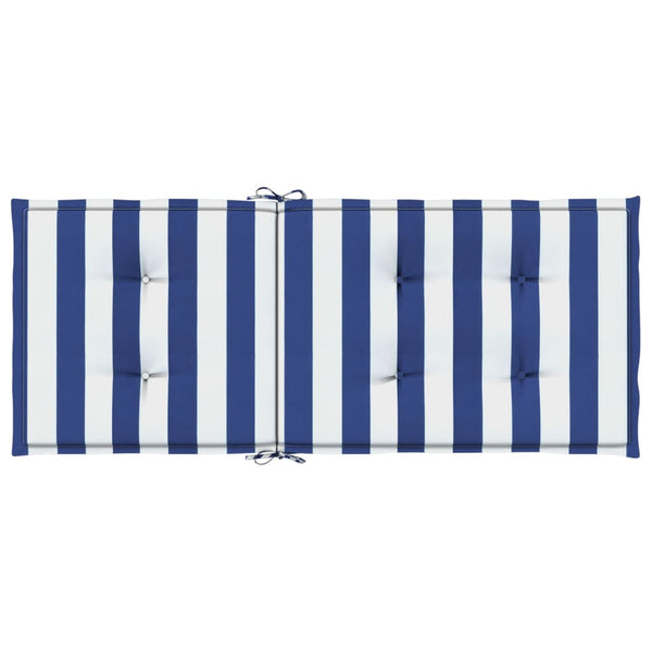 Hochlehner Auflagen 2er-Set Blau/Weiß gestreift