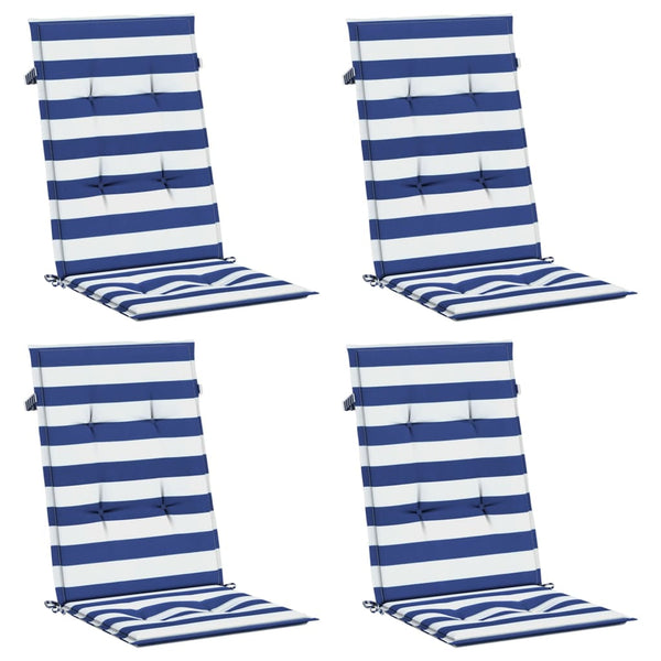 Hochlehner Auflagen 4er Set Blau Weiß