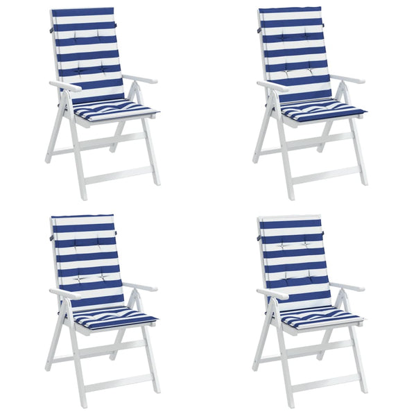 Hochlehner Auflagen 4er Set Blau Weiß