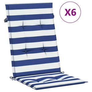 Hochlehner Auflagen 6er Set Blau-Weiß