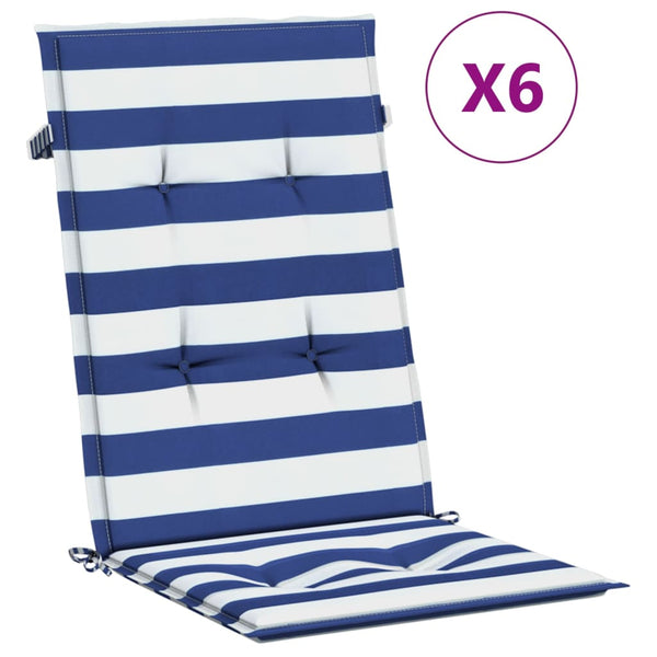 Hochlehner Auflagen 6er Set Blau-Weiß