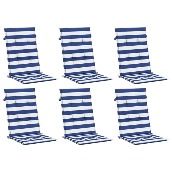 Hochlehner Auflagen 6er Set Blau-Weiß