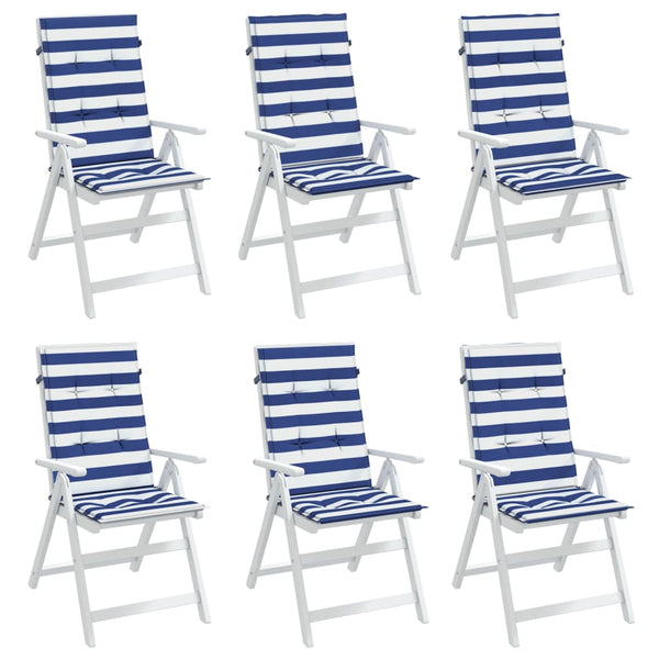 Hochlehner Auflagen 6er Set Blau-Weiß