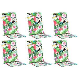 vidaXL Coussins de dossier haut 6 pcs Tissu multicolore