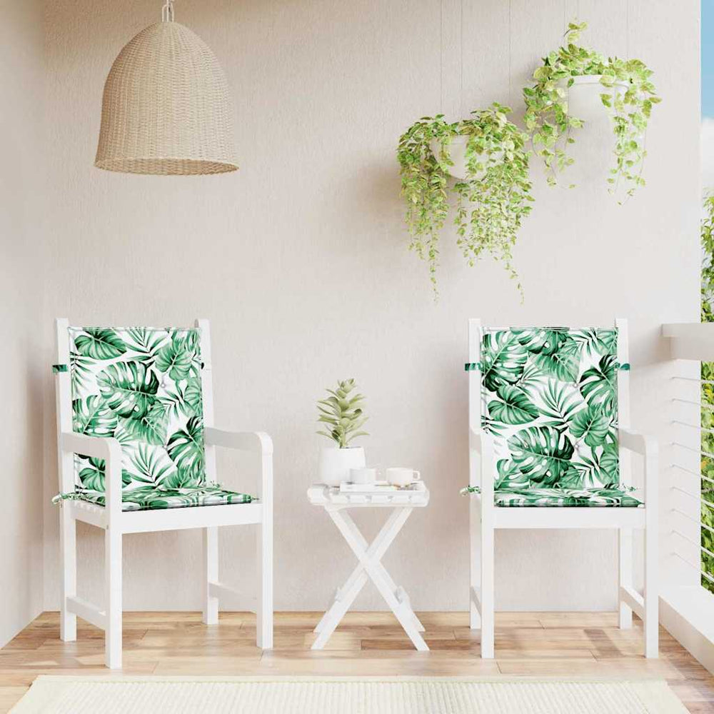 vidaXL Back Support Cushions Leaf Pattern 2 pcs 100 x 50 x 3 cm