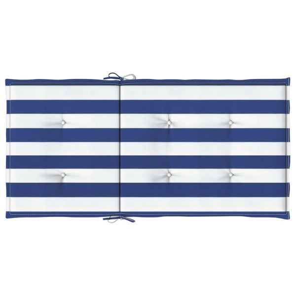 Niedriglehner Auflagen 2er Set Blau Weiß
