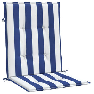 Niedriglehner Auflagen 4er Set Blau Weiß
