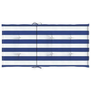 Niedriglehner Auflagen 4er Set Blau Weiß