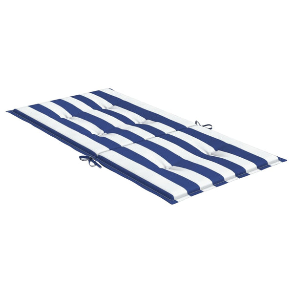 Niedriglehner Auflagen 6er Set Blau/Weiß