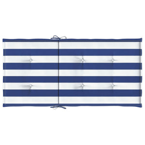 Niedriglehner Auflagen 6er Set Blau/Weiß