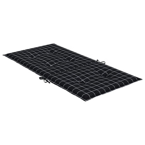 vidaXL Coussins pour fauteuil bas 4 pcs Tissu à carreaux noir