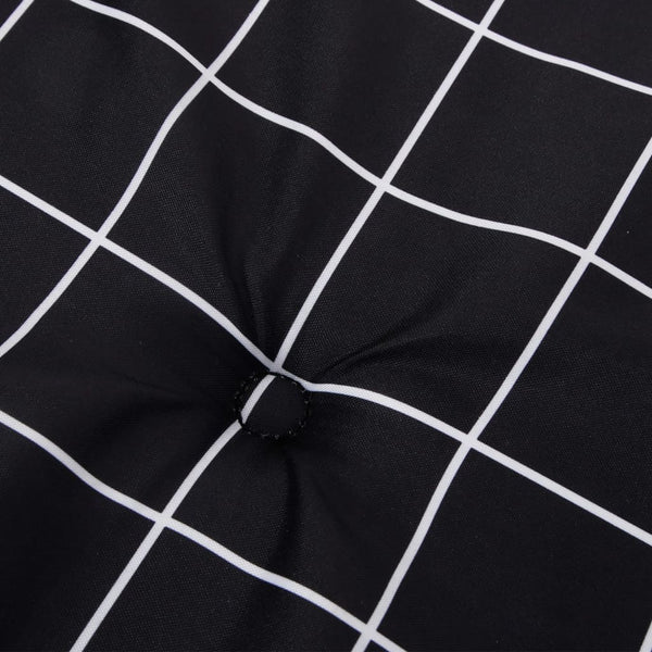 vidaXL Coussins pour fauteuil bas 4 pcs Tissu à carreaux noir