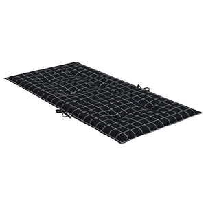 Niedriglehner Auflagen 6er Set Schwarz Karomuster