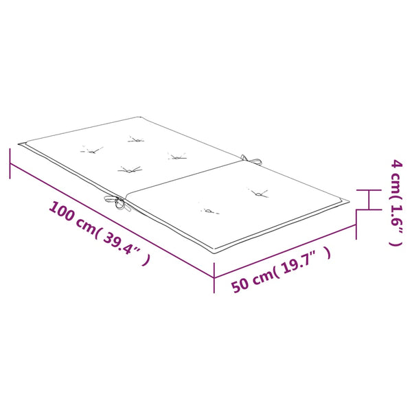 Niedriglehner Auflagen 4er Set Rosa