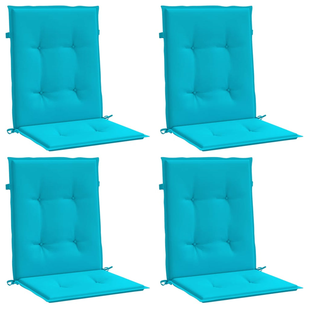 vidaXL Low-Back Cushion 4 pcs Turquoise Fabric