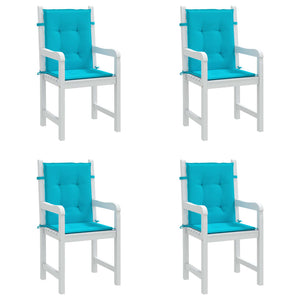 Niedriglehner Auflagen Türkis 4er Set