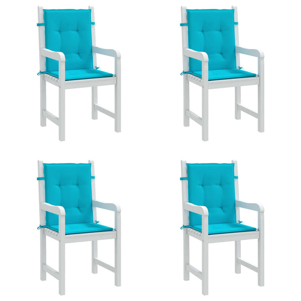 Niedriglehner Auflagen Türkis 4er Set