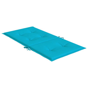 vidaXL Coussins de chaise longue bas 6 pcs Tissu turquoise