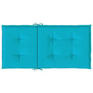 vidaXL Coussins de chaise longue bas 6 pcs Tissu turquoise